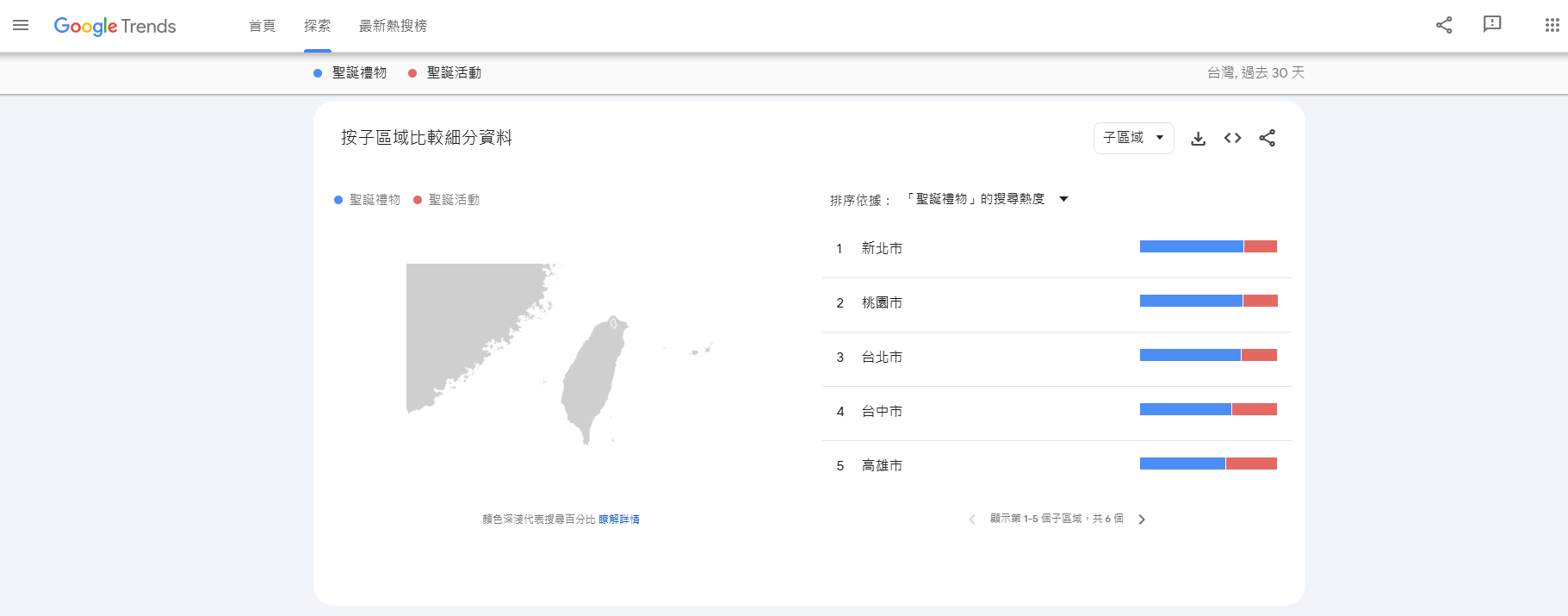 善用Google Trends分析地區搜尋趨勢